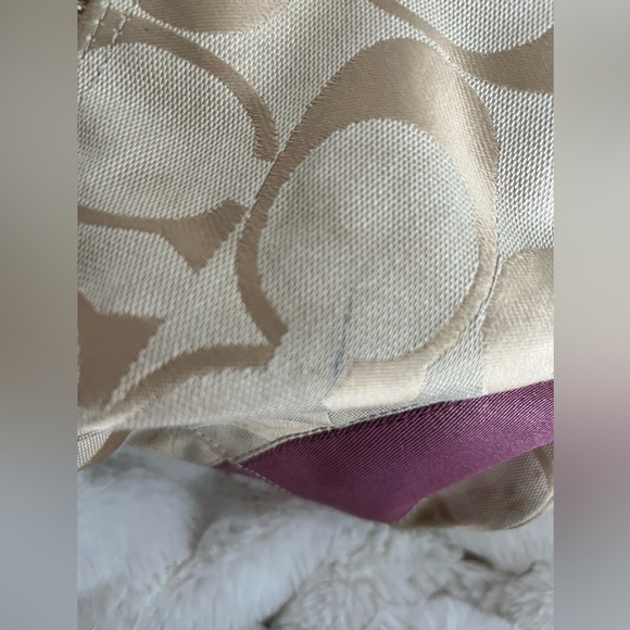 Tan & Purple Coach Hobo Bag - Picture 3 of 8